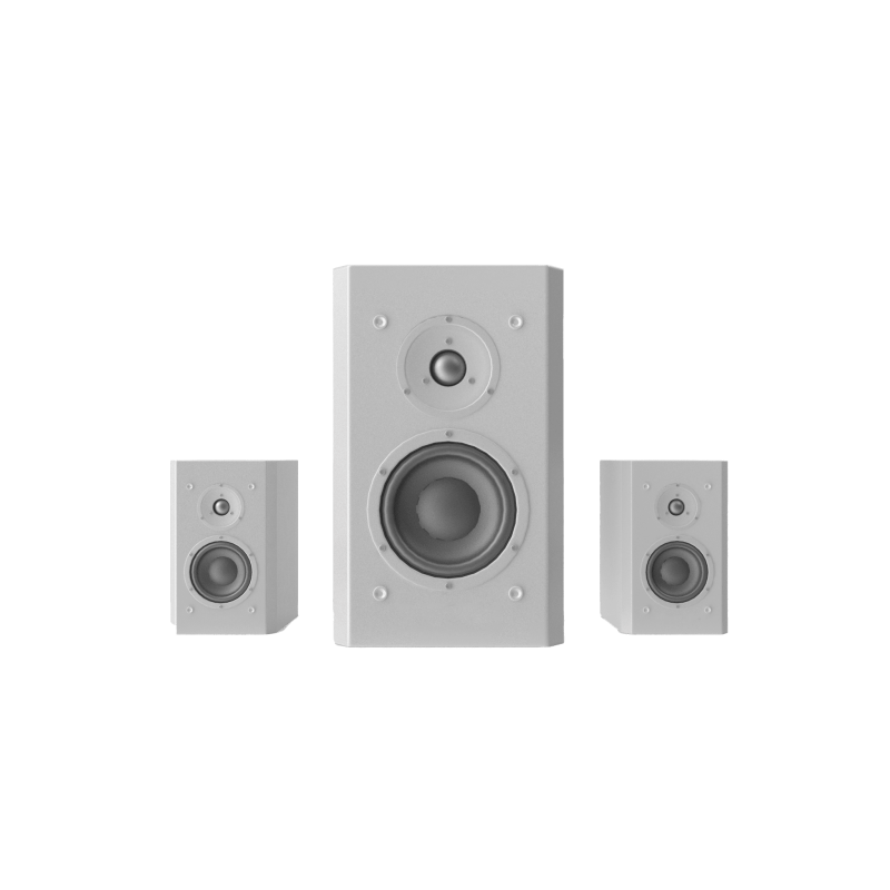 White Computer Speakers